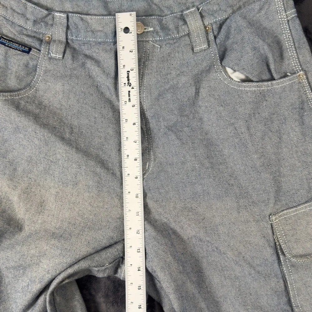 Brooklyn Xpress Denim Cargo Shorts Mens 36 Blue Y2K Baggy JNCO Type